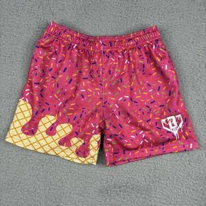 Baseball Lifestyle 101 Strawberry Ice Cream Mesh Shorts Youth Medium Pink